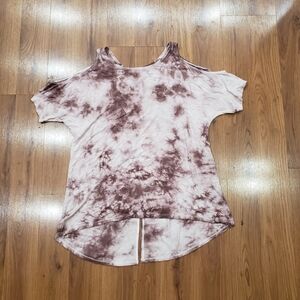 American Eagle Soft & Sexy Tie-Dye Cold Shoulder Top!